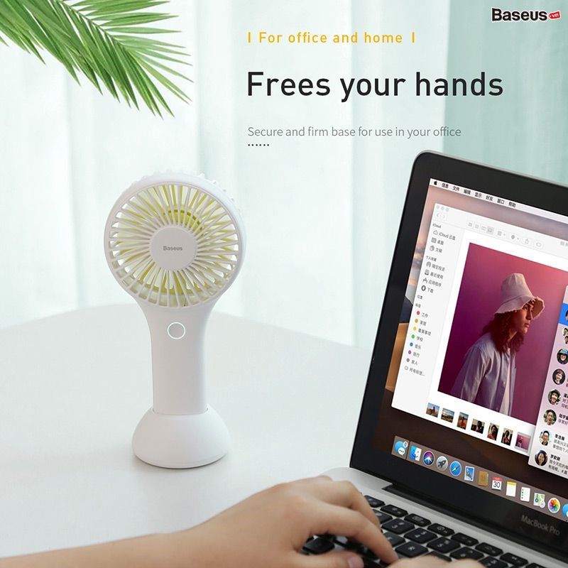 Quạt mini cầm tay pin sạc Baseus Bingo Fan ( 3 Level , Rechargeable Mini USB Hand and Desktop Fan)