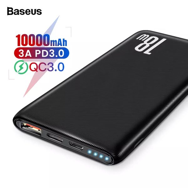 Pin dự phòng sạc nhanh Baseus Bipow 10000mAh PD/QC 18W (Powerdelivery / Quick Charge Power Bank )