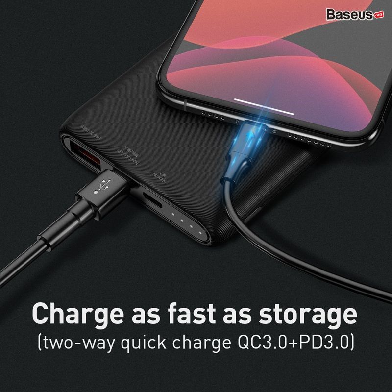 Pin dự phòng sạc nhanh Baseus Bipow 10000mAh PD/QC 18W (Powerdelivery / Quick Charge Power Bank )