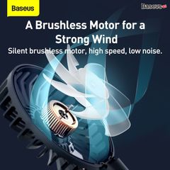 Quạt gió 2 đầu dùng trên xe ô tô Baseus Blustery car two-headed vehicle fan (2 cấp độ, công suất 7W)