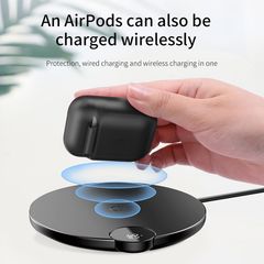 Bao Silicone bảo vệ tích hợp sạc không dây Baseus Wireless Charger dùng cho tai nghe Apple Airpods (Qi Wireless Charger Case)