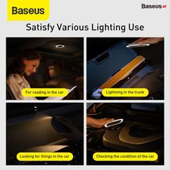 Đèn đọc sách pin sạc dùng trong xe hơi Baseus Bright Car Reading Light (400mAh, 3 hours, Magnetic Dock, Touch Sensor)