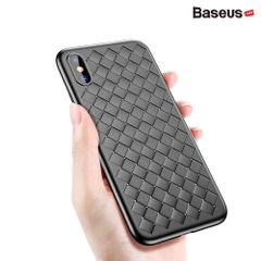 Ốp lưng Silicone dẽo Baseus BV Weaving Case cho iPhone X (Ultra Thin Soft TPU Silicone)