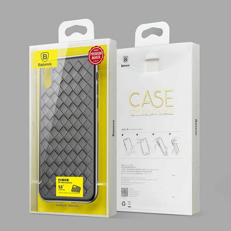 Ốp lưng Silicone dẽo Baseus BV Weaving Case cho iPhone X (Ultra Thin Soft TPU Silicone)