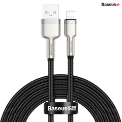 Cáp sạc nhanh, siêu bền Baseus Cafule Metal Series Lightning dùng cho iPhone/iPad (2.4A, USB A to Lightning Fast charge Cable)