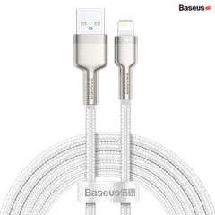 Cáp sạc nhanh, siêu bền Baseus Cafule Metal Series Lightning dùng cho iPhone/iPad (2.4A, USB A to Lightning Fast charge Cable)