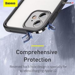 Ốp viền chống sốc, chống trầy Camera cho iPhone 12 Series Baseus Camera Lens Protector Frame Case
