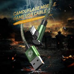 Cáp sạc và truyền dữ liệu siêu bền Baseus Camouflage Mobile Game Cable cho iPhone/ iPad (2.4A, Fast Charging Lightning Cable)