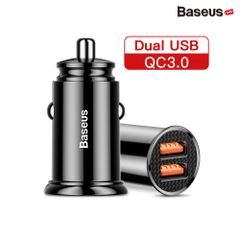 Bộ tẩu sạc nhanh đa năng dùng cho xe hơi Baseus Circular Plastic PPS Car Charger (30W, PD/ QC 3.0/ SCP/ AFC, Quick Charger )