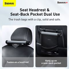 Túi cuộn đựng rác gắn lưng ghế dùng cho xe ô tô Baseus Clean Garbage Bag for Back Seat of Cars (tặng kèm 2 cuộn túi - 20 túi/cuộn)