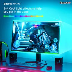 Dây Đèn LED RGB Trang Trí Baseus Cool Black USB Colorful Electronic Sports Game Light Strip Standard Version