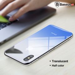 Kính cường lực đổi màu chống trầy mặt lưng Baseus Coloring LV262 cho iPhone X (0.3mm, 9H Tempered Glass Back Film)