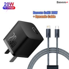 Bộ Sạc Nhanh 20W Baseus GaN5 Fast Charger 1C cho iPhone/Samsung (PD/QC Multi Quick Charge Support, Smart Protect)