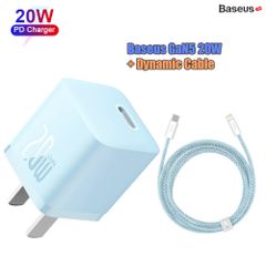 Bộ Sạc Nhanh 20W Baseus GaN5 Fast Charger 1C cho iPhone/Samsung (PD/QC Multi Quick Charge Support, Smart Protect)