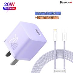 Bộ Sạc Nhanh 20W Baseus GaN5 Fast Charger 1C cho iPhone/Samsung (PD/QC Multi Quick Charge Support, Smart Protect)