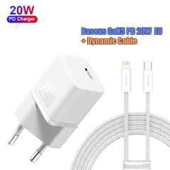 Bộ Sạc Nhanh 20W Baseus GaN5 Fast Charger 1C cho iPhone/Samsung (PD/QC Multi Quick Charge Support, Smart Protect)