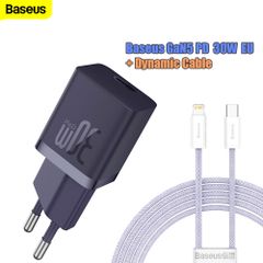 Củ Sạc Nhanh Baseus GaN5 Fast Charger Mini 1C 30W Cho iPhone 14 13 12 11 Pro Max (Nhỏ gọn, sạc nhanh PD/Quick Charge)