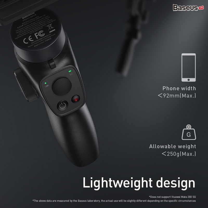 Tay cầm chống rung đa năng cho điện thoại Baseus Gimbal Stabilizer (3-Axis Handheld, w/Focus, Pull & Zoom, Smartphone Control Handheld)