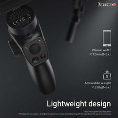 Tay cầm chống rung đa năng cho điện thoại Baseus Gimbal Stabilizer (3-Axis Handheld, w/Focus, Pull & Zoom, Smartphone Control Handheld)