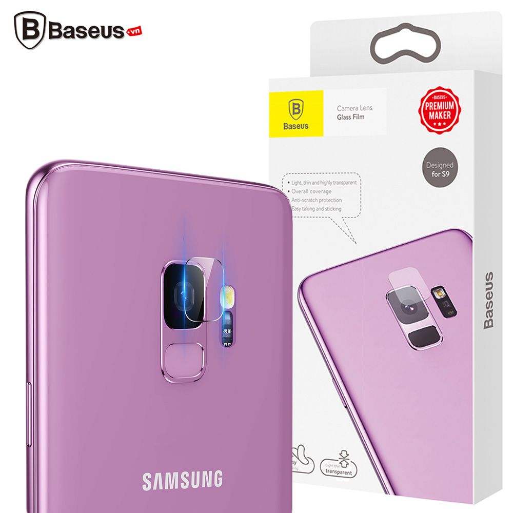 Kính cường lực 5 lớp chống trầy Camera Baseus Sapphire LV223 cho Samsung Galaxy S9/ S9 Plus (0.15 mm, 5D, 9H, Scratch Proof Camera Lens Protector)