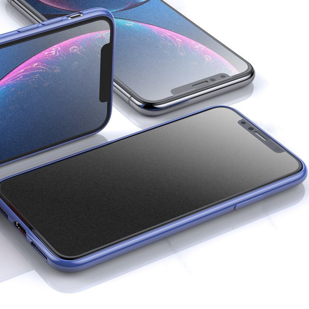 Kính cường lực 5 lớp chống bám vân tay Baseus Matte Frosted 4D cho iPhone X/XS Max/ iP11 Pro Max (0.3mm, Anti Finger Print, Full Coverage Tempered Glass )