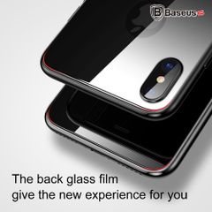 Kính cường lực chống trầy mặt lưng Baseus LV178 cho iPhone X (0.3mm, Ultra Thin, Back Protector)