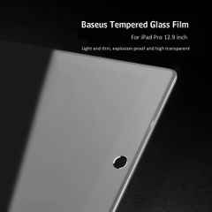 Kính cường lực full màn hình, chống trầy, siêu nét cho iPad Pro 12.9 inch (0.3mm, HD Full-Screen, Fingerprint - Resistant, 9H Scratch Proof, Protective Tempered Glass)