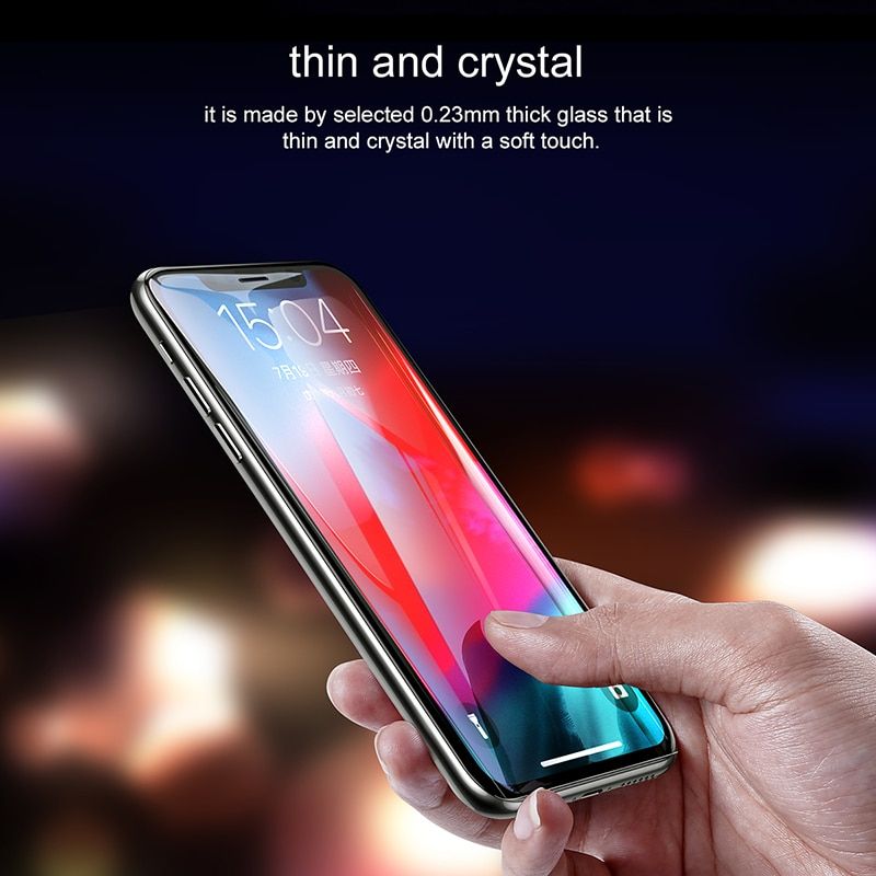 Kính cường lực 5 lớp chống trầy siêu bền Baseus Sapphire Curved-screen 3D cho iPhone XS/ XR/ XS Max (0,23mm, PET Soft Edge Tempered Glass )