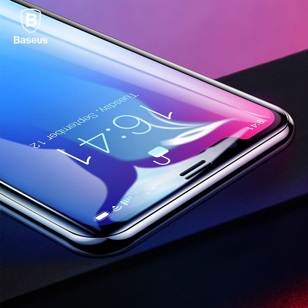 Kinh cường lực siêu bền Baseus Curved-screen 3D cho iPhone XR/ XS/ XS Max (0,2mm, Curved-screen Full Coverage tempered glass )