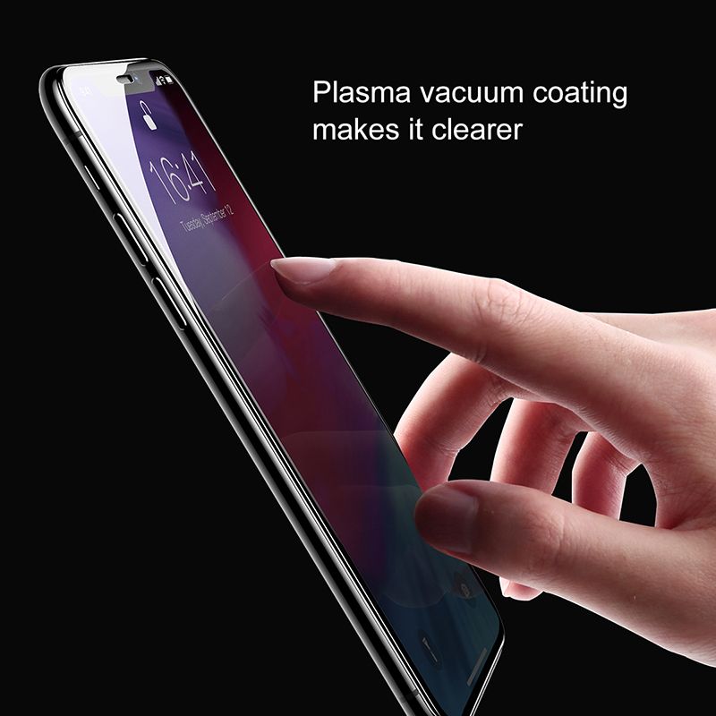 Kinh cường lực siêu bền Baseus Curved-screen 3D cho iPhone XR/ XS/ XS Max (0,2mm, Curved-screen Full Coverage tempered glass )