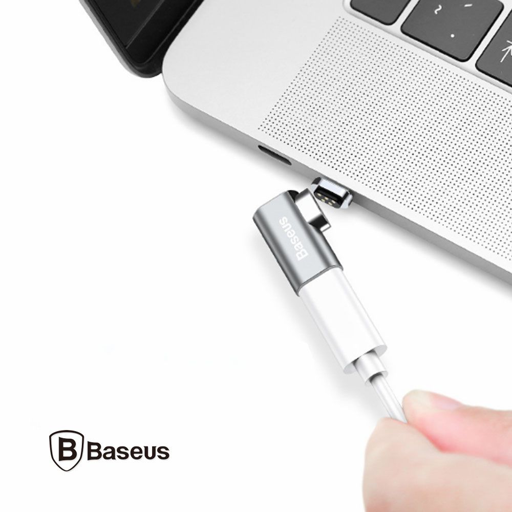 Đầu sạc nam châm Baseus Type C Magnet Connector chuyên dùng cho Macbook 12 inch, Macbook Pro2016/2017 (86W/ 4.3A, 6 Pin New Upgrade Edition)