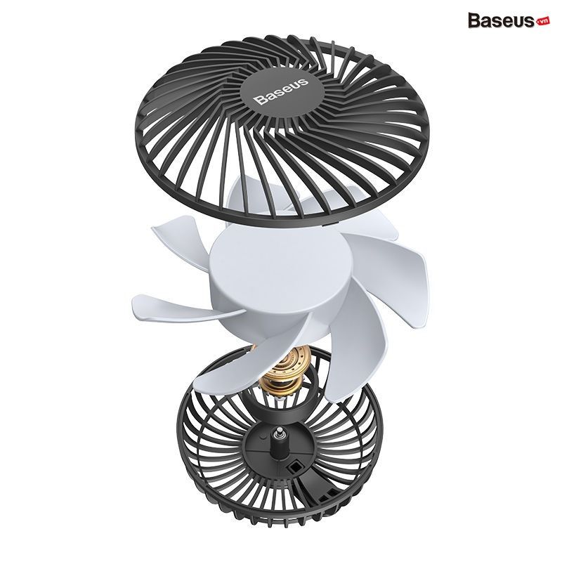 Quạt mini tiện dụng cho xe ô tô Baseus Departure Vehicle Fan (5V, 3 mức tốc độ, Gắn lưng ghế hoặc khe gió)