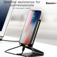 Bộ đế giữ điện thoại và máy tính bảng để bàn Baseus Suspension Glass Desktop Bracket (Bằng kính và nhôm nguyên khối - Universal Holder Stand)