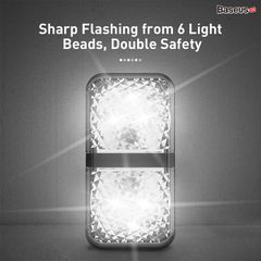 Bộ đèn cảnh báo mở cửa tự động dùng cho xe ô tô Baseus Door Open Warning Light（2pcs/pack, Wireless, Magnetic and Automatically )