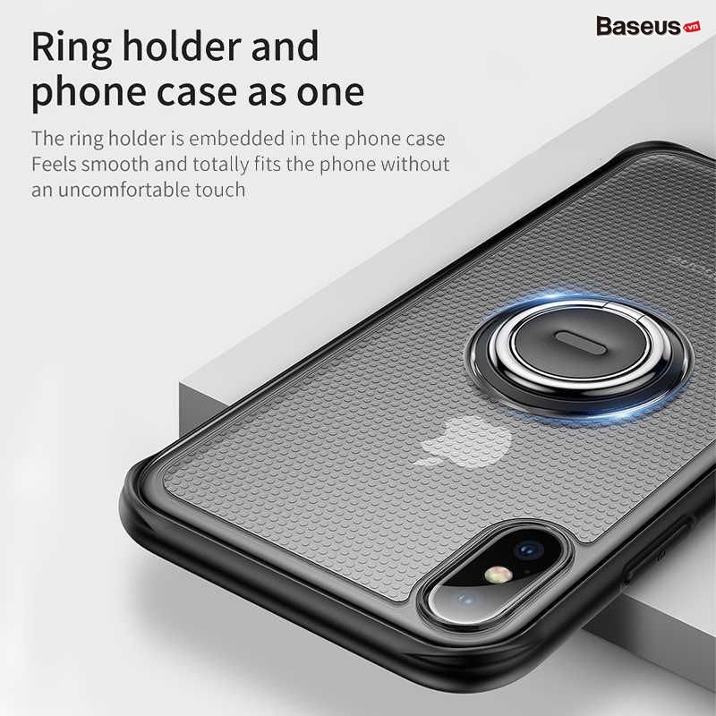 Ốp lưng tích hợp Ring Holder Baseus Dot Bracket Case cho iPhone X/XS/ XR/ XS Max