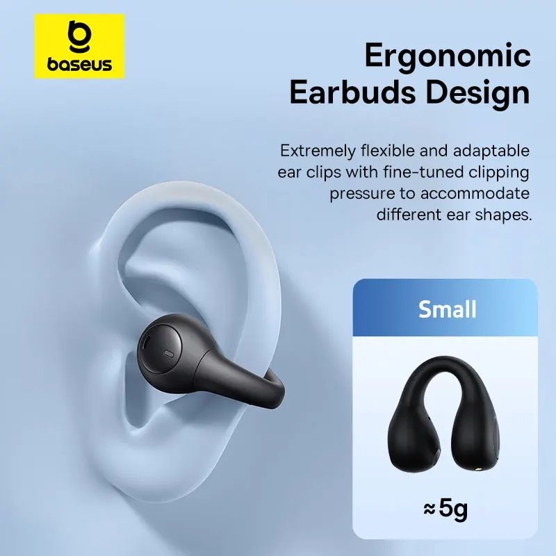 Tai Nghe Bluetooth Baseus AirGo AS01 Open-Ear TWS Earbuds (Bluetooth 5.3, 2 Mic ENC HD Call Noise Reduction)