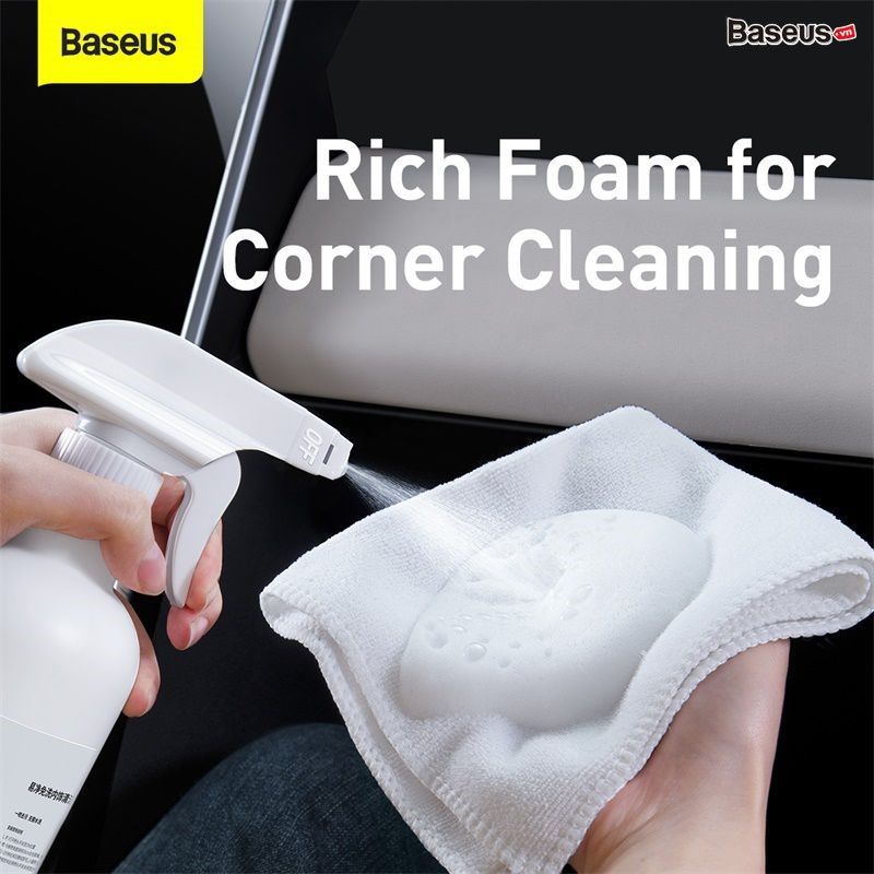 Dung dich tẩy rửa, vệ sinh chuyên dụng cho nội thất xe ô tô Baseus Easy Clean Rinse-free Car Interior Cleaner (500ml, Làm sạch và An toàn cho nội thất)