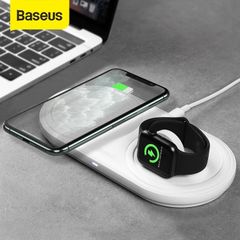 Sạc nhanh không dây tích hợp đế giữ dây sạc Apple Watch Baseus Planet 2 in 1 (Wireless Quick charger + Cable winder)