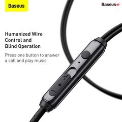 Tai nghe AUX 3.5mm Baseus Encok H19 Wired Earphone (6D surround, Deep Bass, with ECM Microphone for HD Calling)