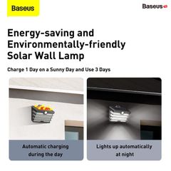 Đèn năng lượng mặt trời - cảm ứng chuyển động Baseus Energy Collection Series (Solar Energy, Human Body Induction Wall Lamp, IP65 Waterproof, Wide angle large size)