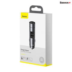 Tẩu sạc đa năng dùng cho xe ô tô Baseus Energy Column Car Wireless MP3 Charger (5V/3.1A, 2 Ports, Bluetooth 5.0, Touch, LED, AUX/FM Transmiter)