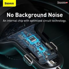 Tẩu sạc nhanh hỗ trợ phát nhạc qua Bluetooth Baseus Enjoy Car Wireless MP3 Charger (5V/3.4A, Dual USB, FM/Bluetooth 5.0, USB/TF Card Reader, Music Lostless Music support)