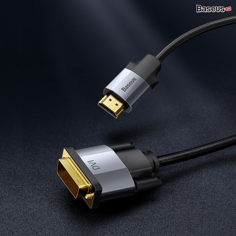 Cáp chuyển HDMI sang DVI độ nét cao Baseus Enjoyment Series (HDMI 4K Male To DVI Male,  Bidirectional Adapter Cable)