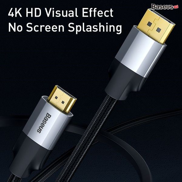 Cáp chuyển Display Port sang HDMI Baseus Enjoyment Series (DP Male To 4KHD Male Adapter Cable)