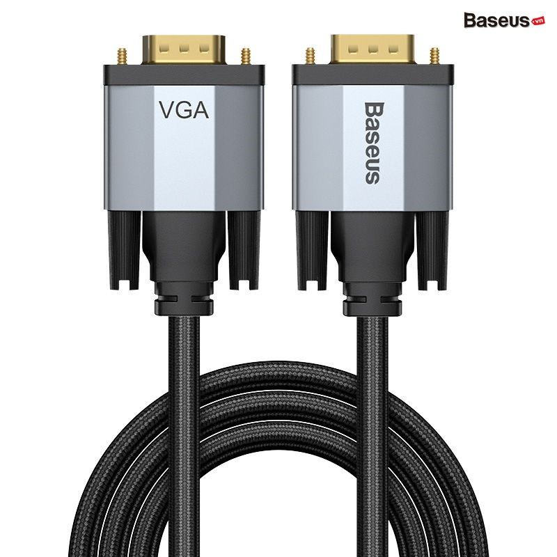 Cáp VGA 2 đầu đực độ nét cao Baseus Enjoyment Series (Full HD, VGA Male To VGA Male bidirectional Adapter Cable)