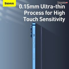 Kính cường lực cho iPhone 12 Series Baseus 0.15mm Full Coverage Tempered Glass Film 2020 (Secondary Hardening, 2 miếng/bộ)