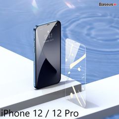 Kính cường lực cho iPhone 12 Series Baseus 0.15mm Full Coverage Tempered Glass Film 2020 (Secondary Hardening, 2 miếng/bộ)