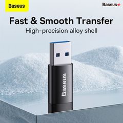 Đầu Chuyển USB Sang Type C tốc độ cao Baseus Ingenuity Series Mini OTG Gen2 (USB-A 3.1 Full Size to Type C, 10Gbps High speed OTG, PD Fast charge Support)