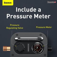 Máy nén tăng áp đa năng Baseus F1 Pressure Car Smart Washer (1300W/1450PSI/IPX5, Automatic Star/Stop, Intelligent Adjust Pressure, Car Washing Machine)