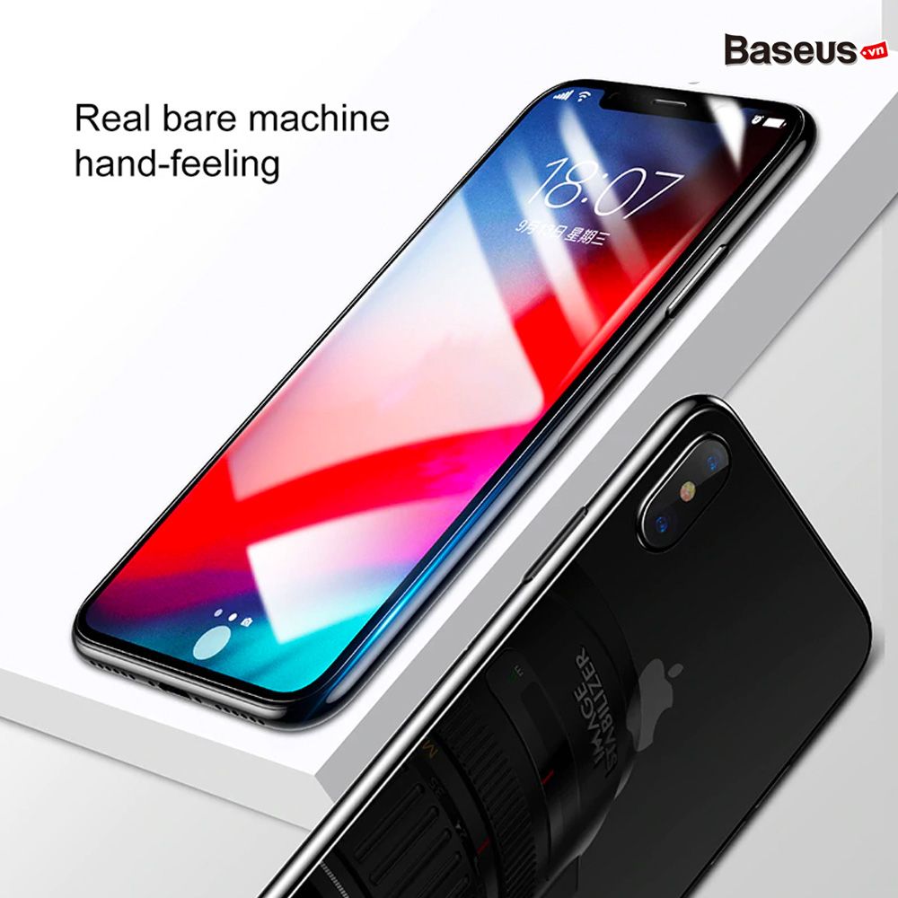 Bộ kính cường lực 2 mặt Trước & Sau Baseus All Glass Film Set LV307 cho iPhone XS/ XR/ XS Max (0.3mm, Front + Back Tempered Glass)